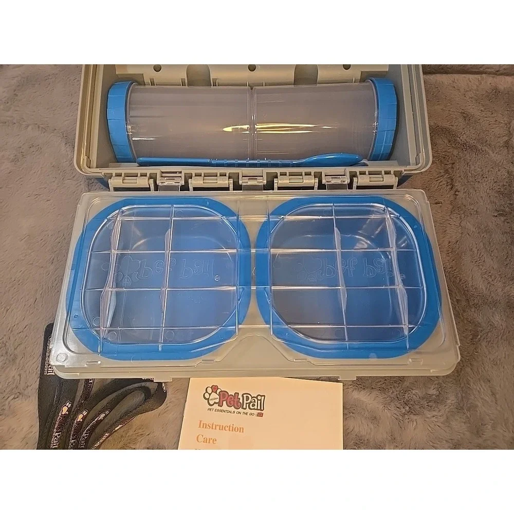 NEW My Pet Pail Travel Dog Bowl Blue Storage Water Bottles‎ Leash Collar & Bags